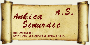 Ankica Simurdić vizit kartica